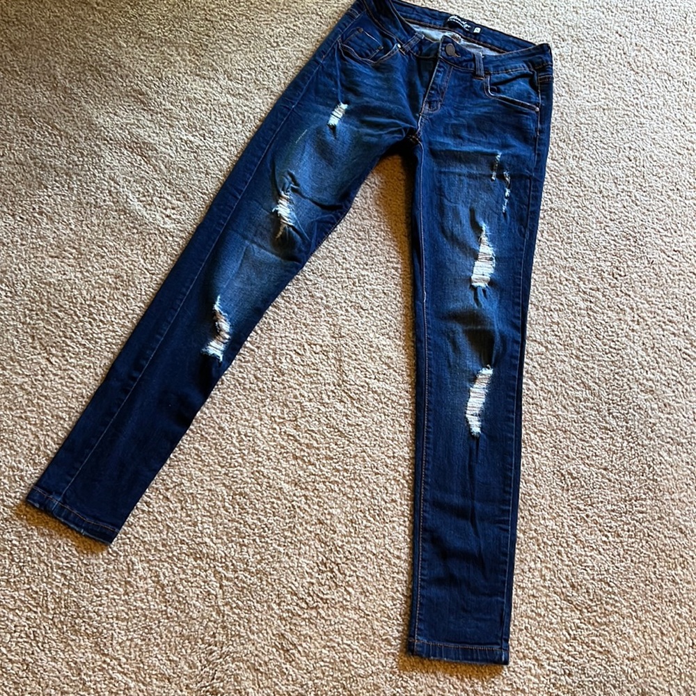 Blue Age Distressed Skinny